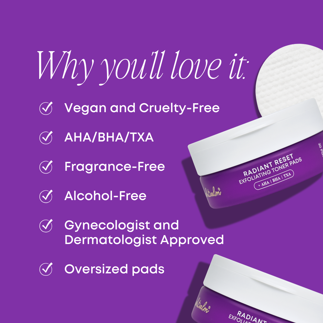 Bushbalm's Radiant Reset Exfoliating Toner Pads